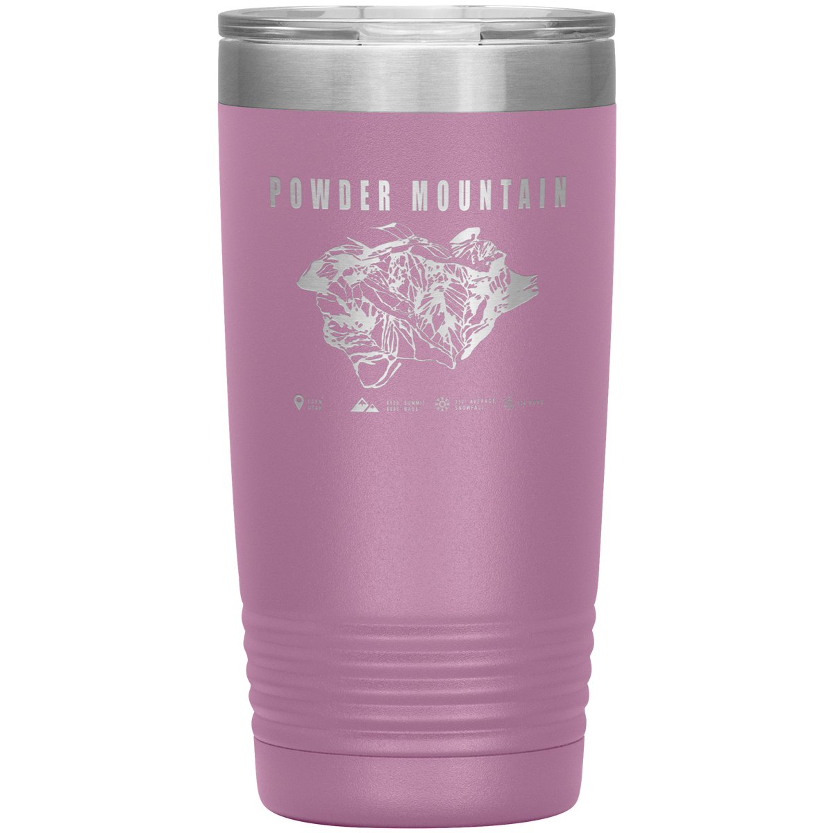 Powder Mountain,Utah Ski Trail Map 20oz Tumbler - Powderaddicts