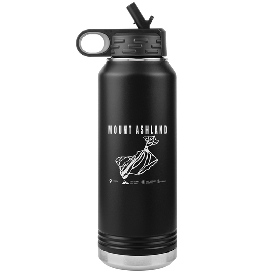 Mount Ashland, Oregon Ski Trail Map 32oz Water Bottle Tumbler - Powderaddicts