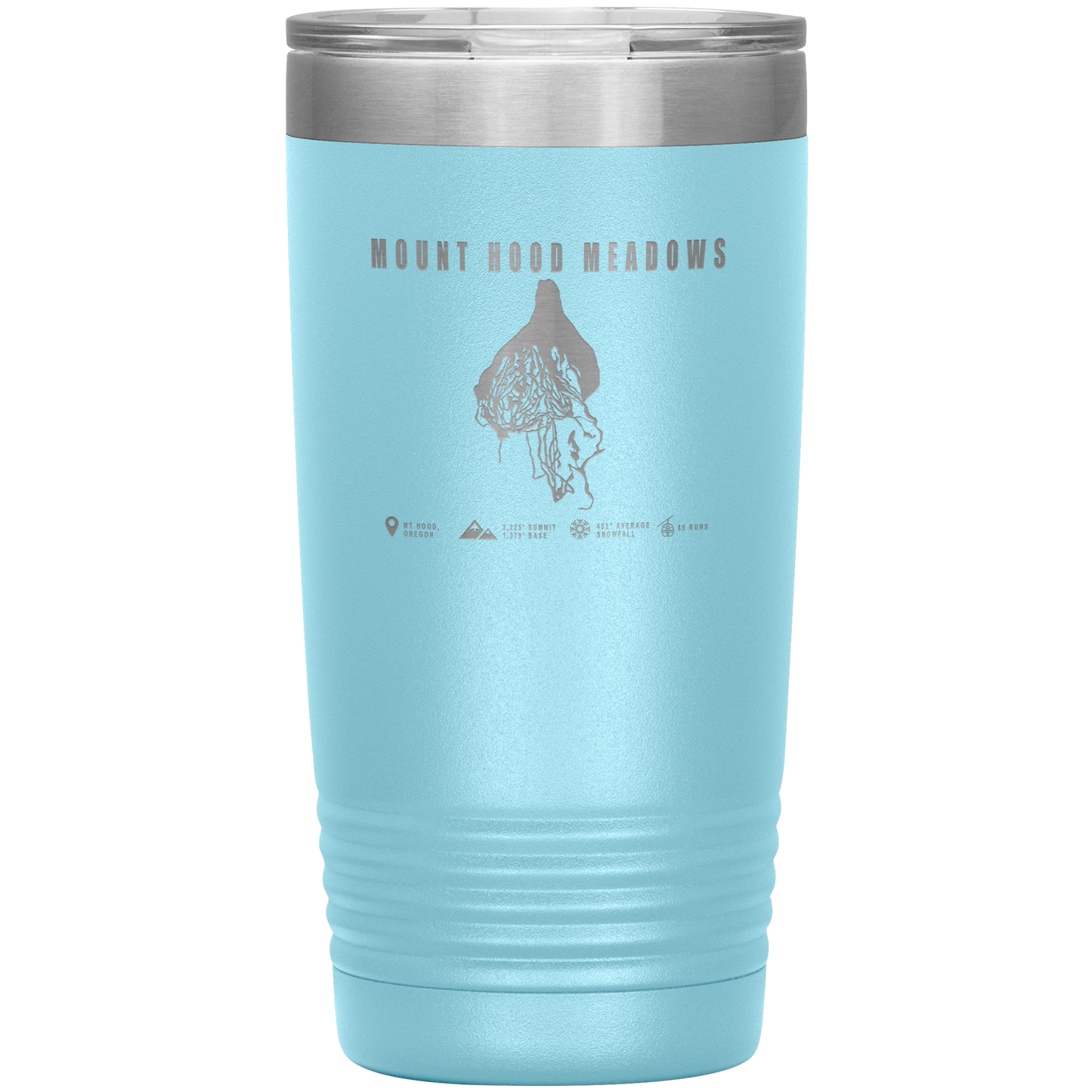 Mount Hood Meadows, Oregon Ski Trail Map 20oz Tumbler - Powderaddicts