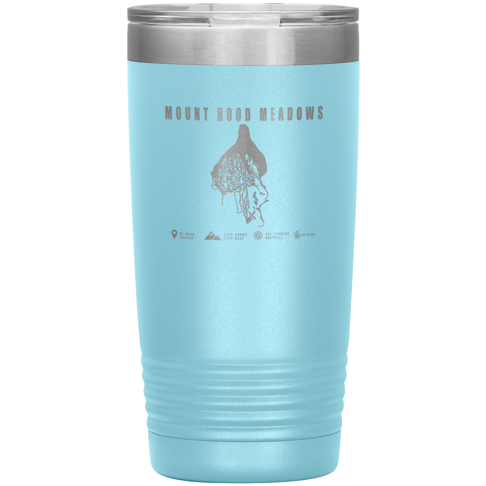 Mount Hood Meadows, Oregon Ski Trail Map 20oz Tumbler - Powderaddicts