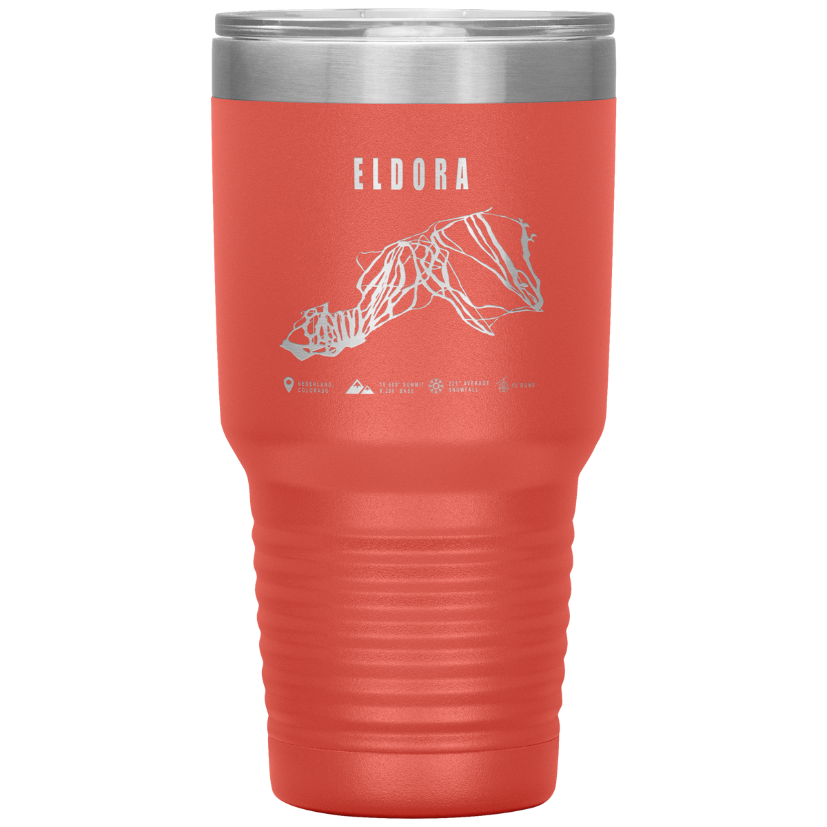 Eldora Colorado Ski Trail Map 30oz Tumbler - Powderaddicts