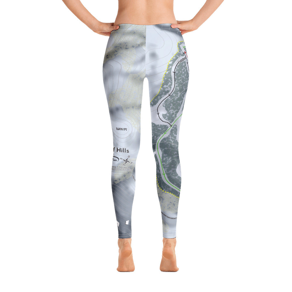 Huff Hills, North Dakota Ski Trail Map Women's Base Layer Bottom - Powderaddicts