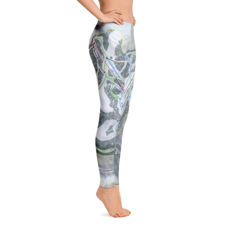 Huff Hills, North Dakota Ski Trail Map Women's Base Layer Bottom - Powderaddicts