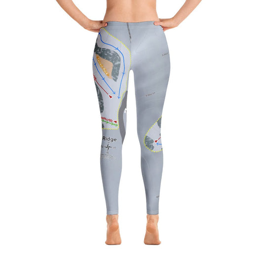 Hurricane Ridge, Washington ski Trail Map Women's Base Layer Bottom - Powderaddicts