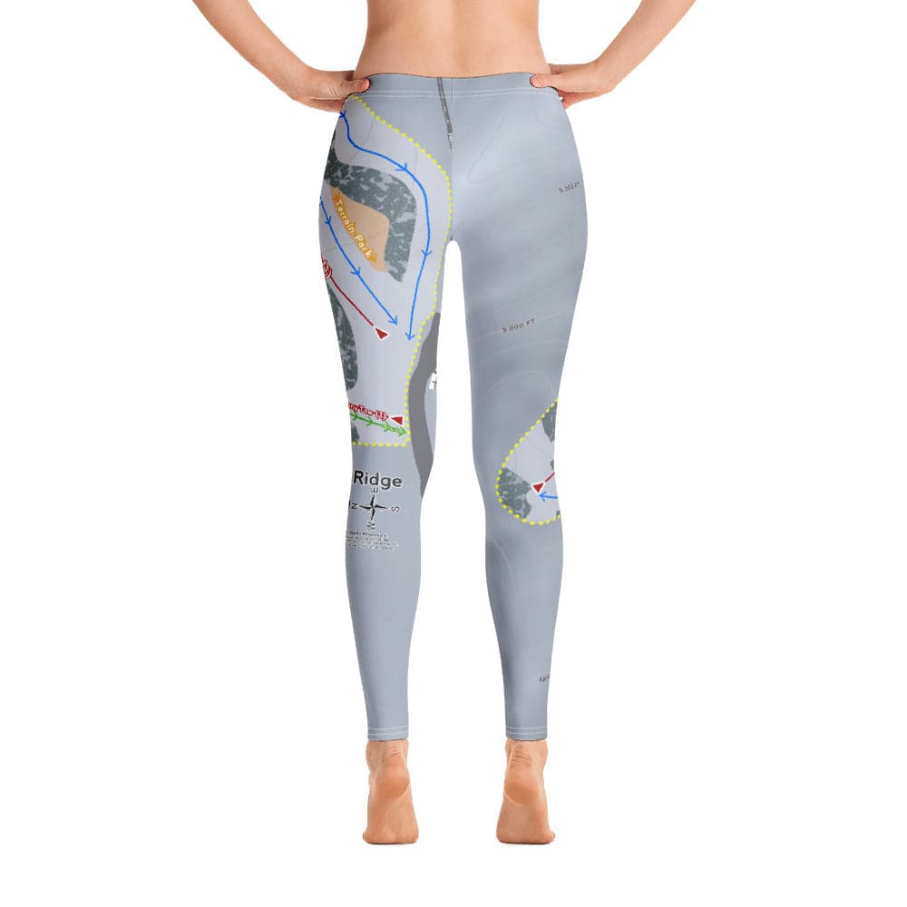 Hurricane Ridge, Washington ski Trail Map Women's Base Layer Bottom - Powderaddicts