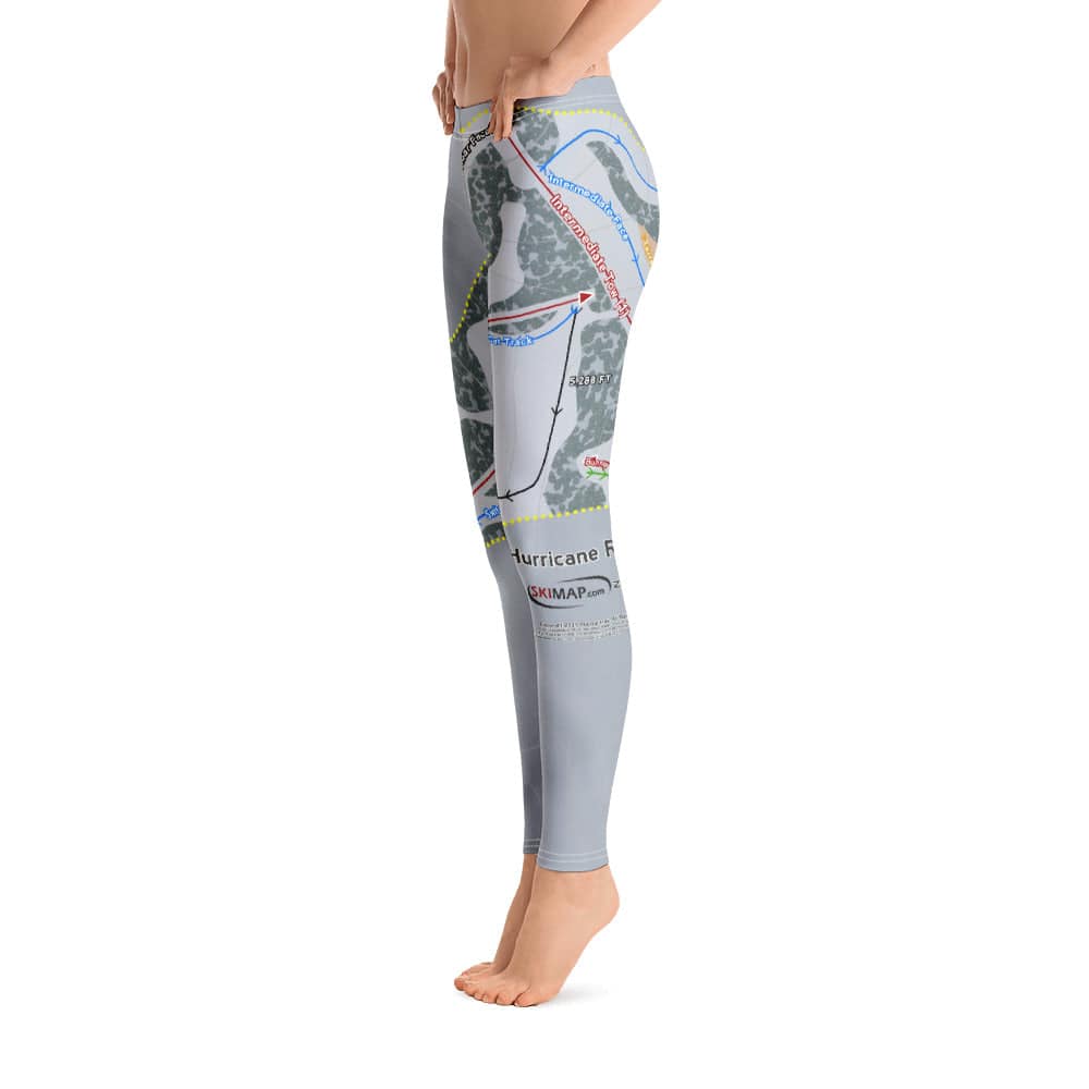 Hurricane Ridge, Washington ski Trail Map Women's Base Layer Bottom - Powderaddicts