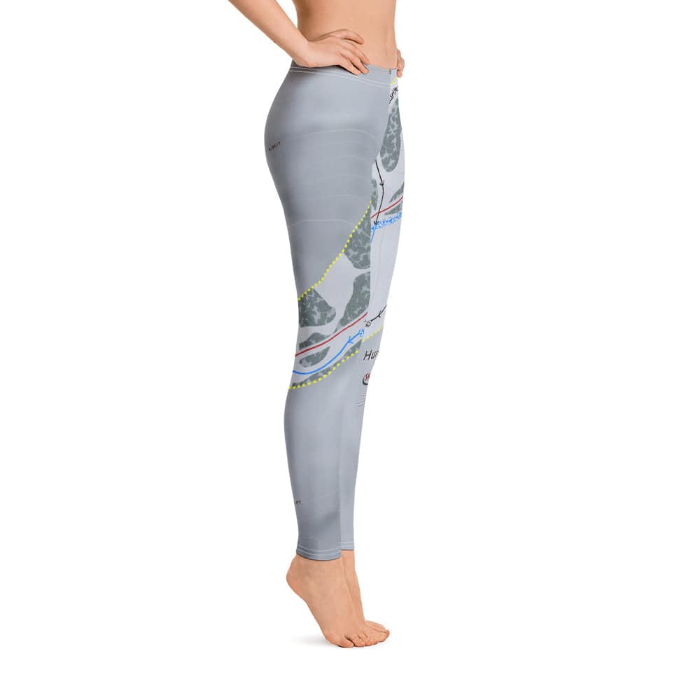 Hurricane Ridge, Washington ski Trail Map Women's Base Layer Bottom - Powderaddicts