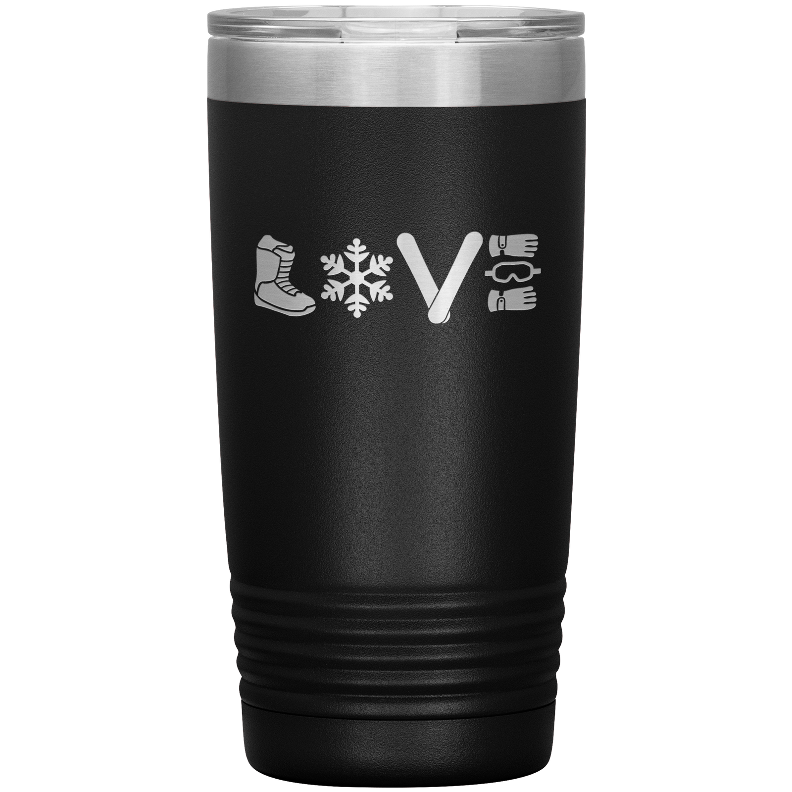 Love Snowboard Symbols 20oz Tumbler - Powderaddicts