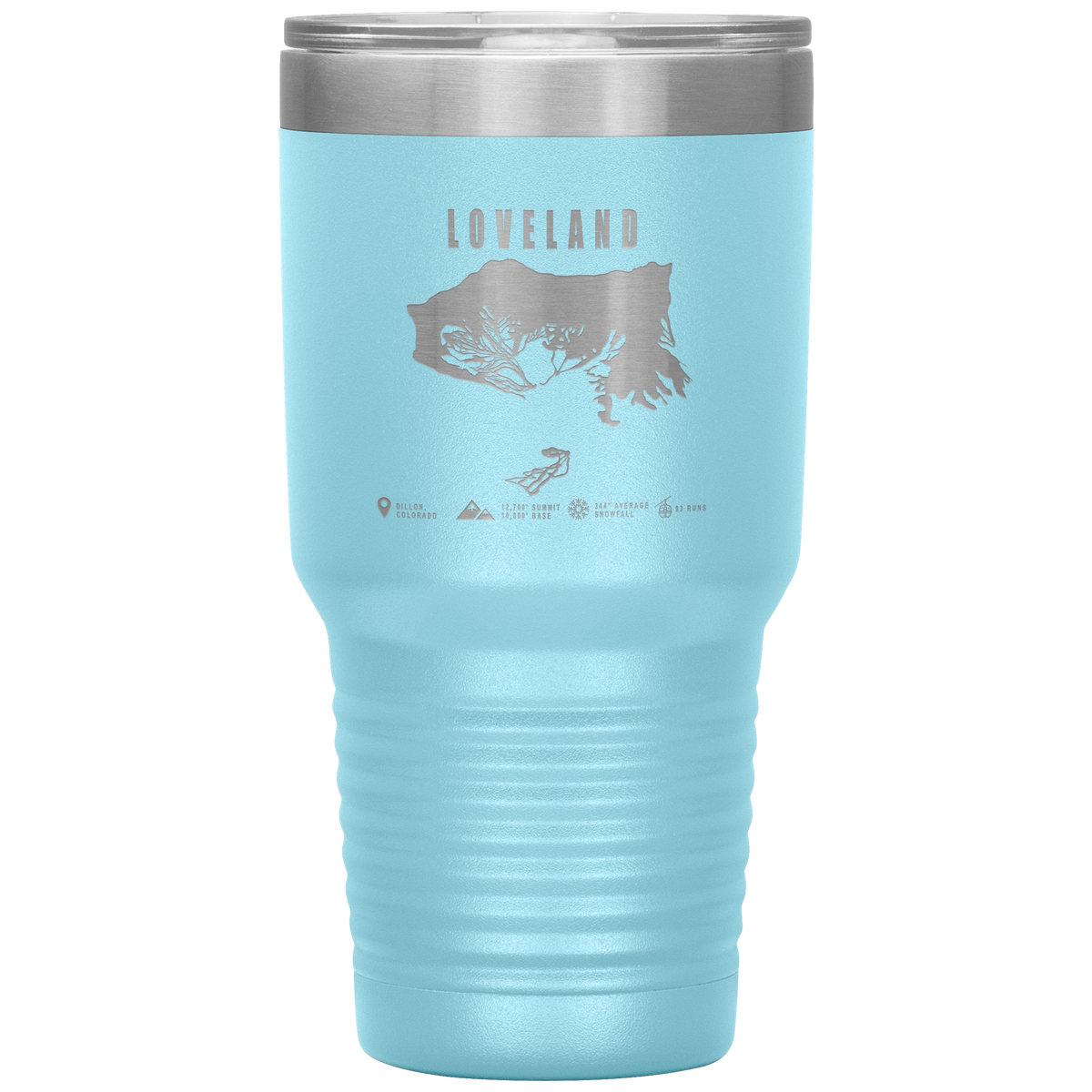 Loveland Colorado Ski Trail Map 30oz Tumbler - Powderaddicts