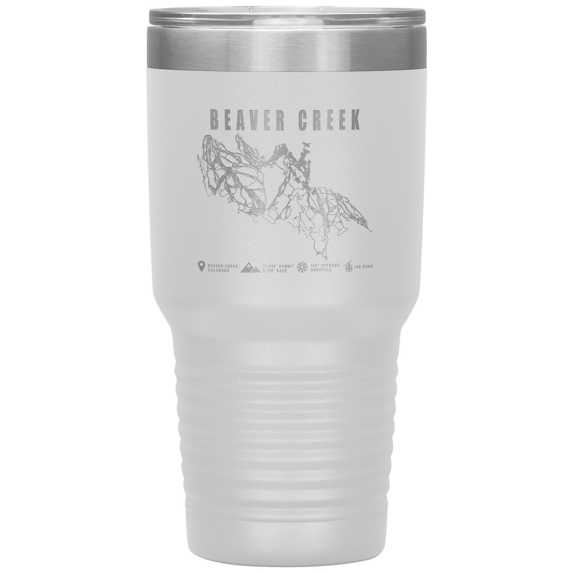 Beaver Creek Colorado Ski Trail Map 30oz Tumbler - Powderaddicts