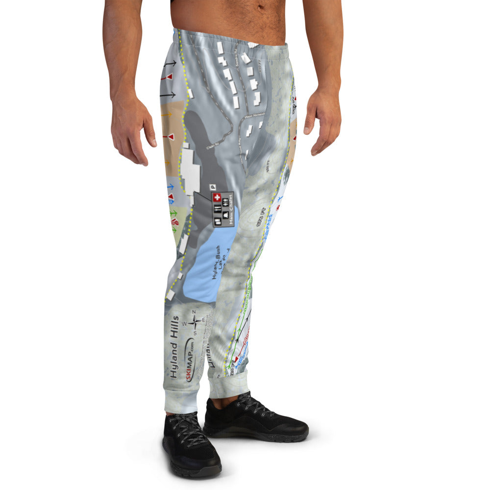 Hyland Hills, Minnesota Ski Trail Map Men's Mid-Layer - Powderaddicts