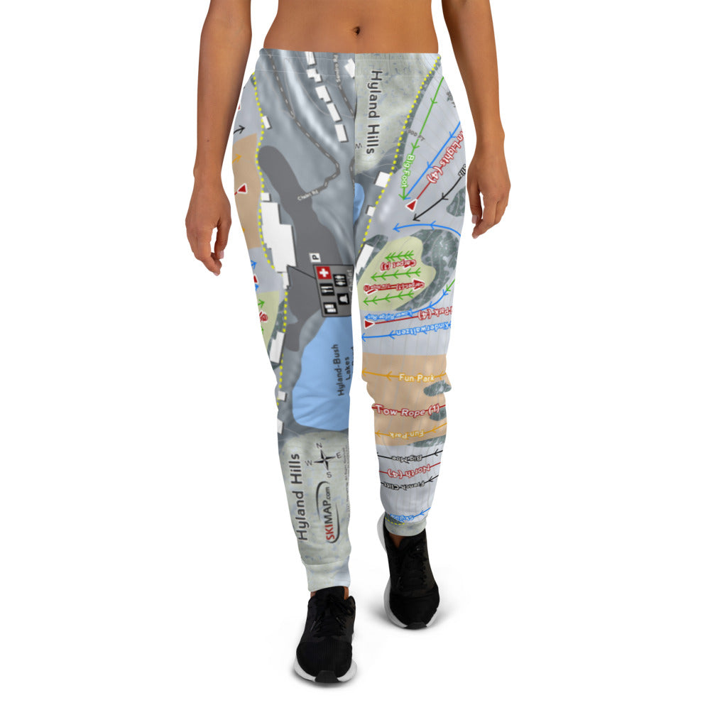 Hyland Hills, Minnesota Ski Trail Map Women's Mid-Layer - Powderaddicts