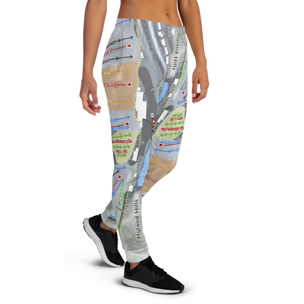Hyland Hills, Minnesota Ski Trail Map Women's Mid-Layer - Powderaddicts