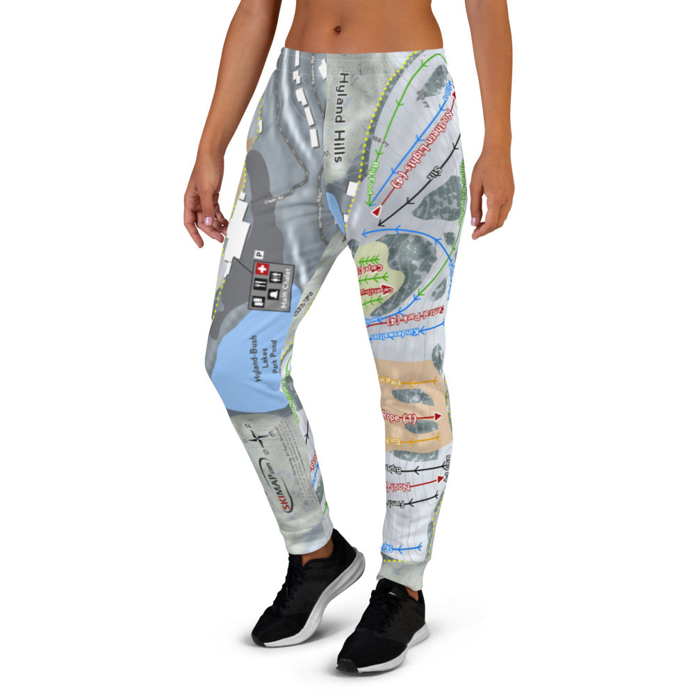 Hyland Hills, Minnesota Ski Trail Map Women's Mid-Layer - Powderaddicts