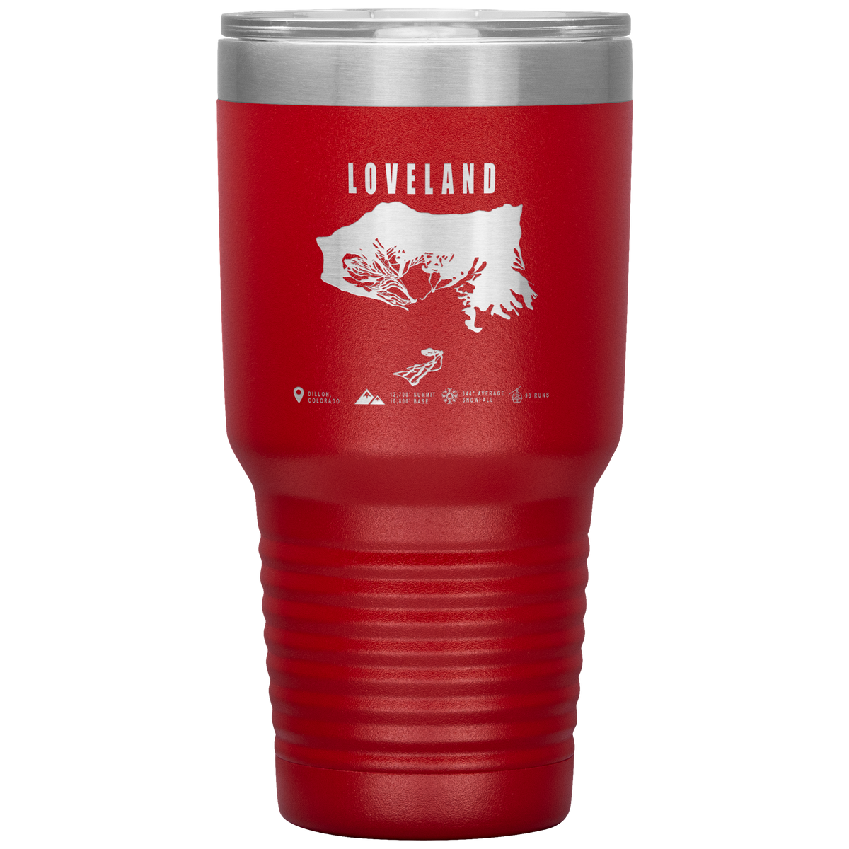 Loveland Colorado Ski Trail Map 30oz Tumbler - Powderaddicts