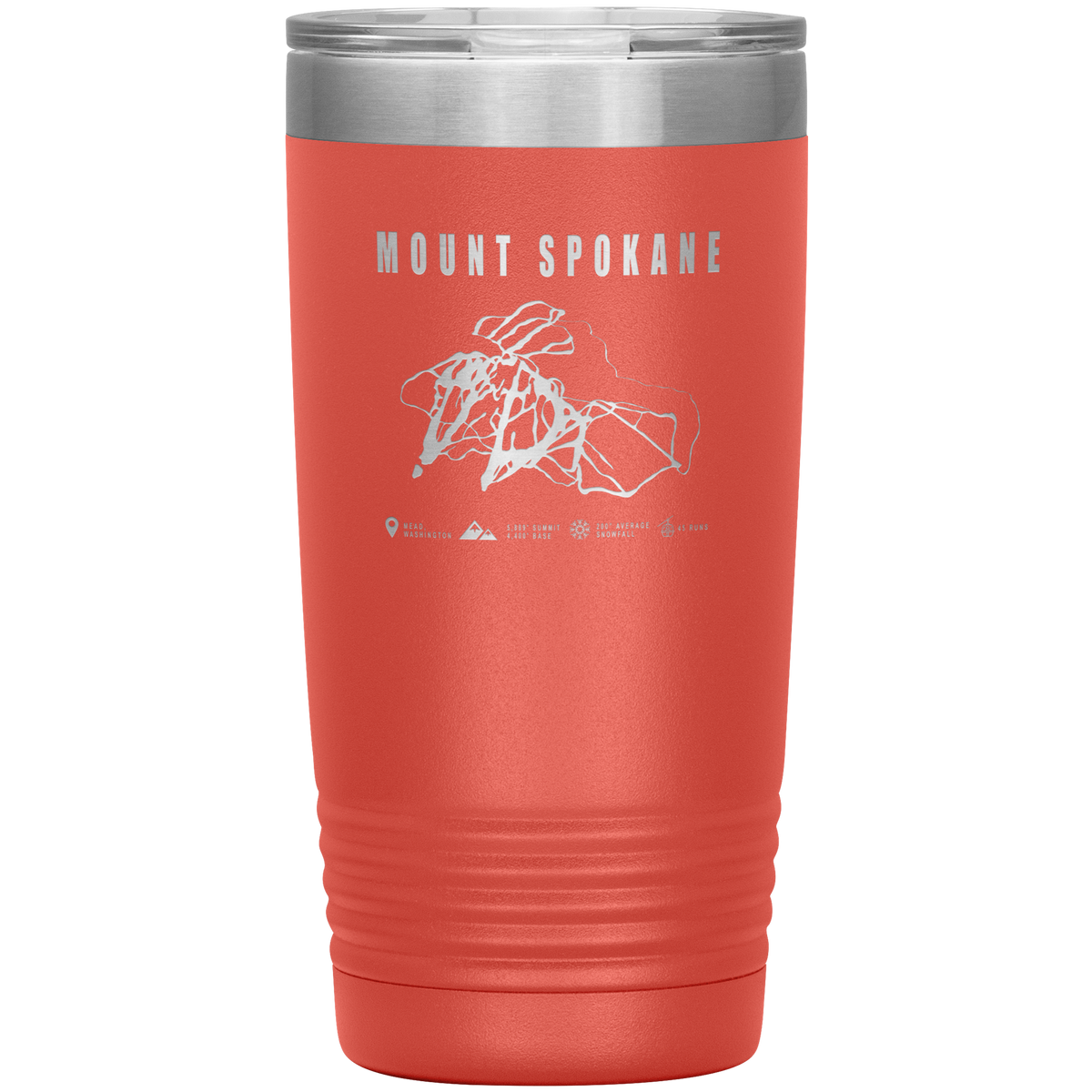 Stevens Pass, Washington Ski Trail Map 20oz Tumbler - Powderaddicts