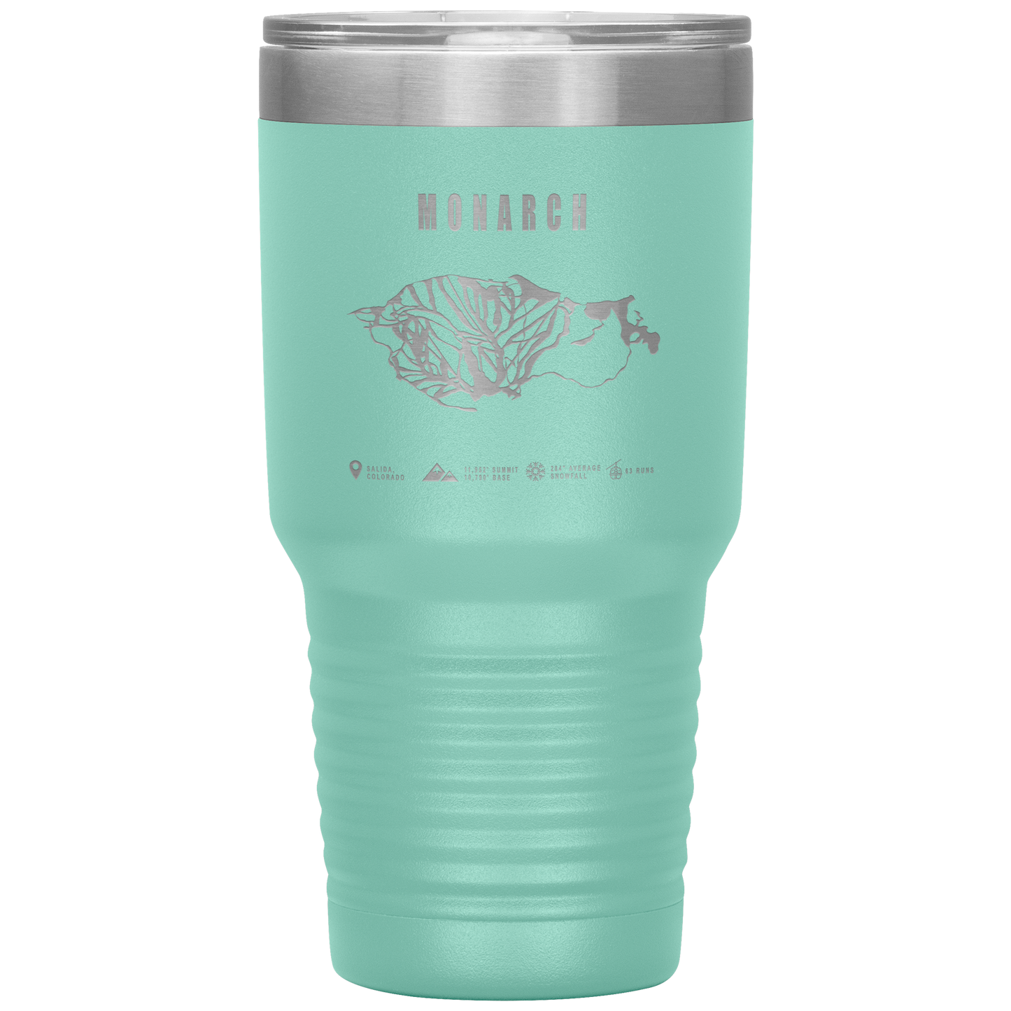 Monarch Colorado Ski Trail Map 30oz Tumbler - Powderaddicts