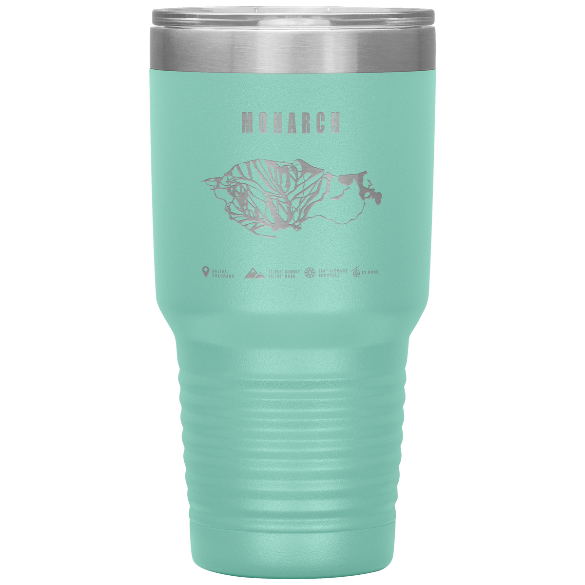 Monarch Colorado Ski Trail Map 30oz Tumbler - Powderaddicts