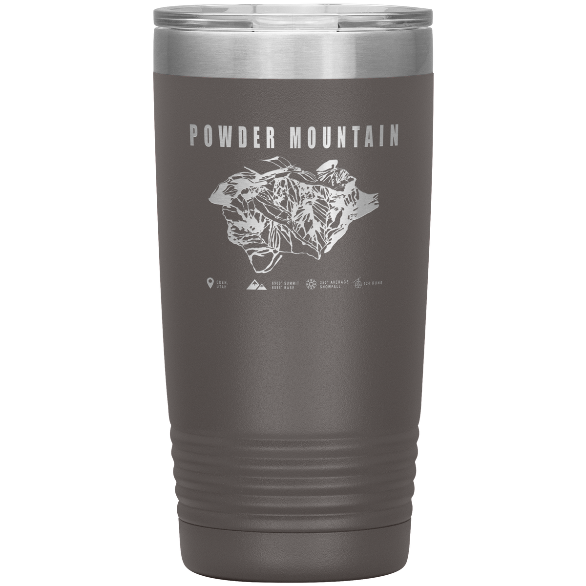 Powder Mountain,Utah Ski Trail Map 20oz Tumbler - Powderaddicts