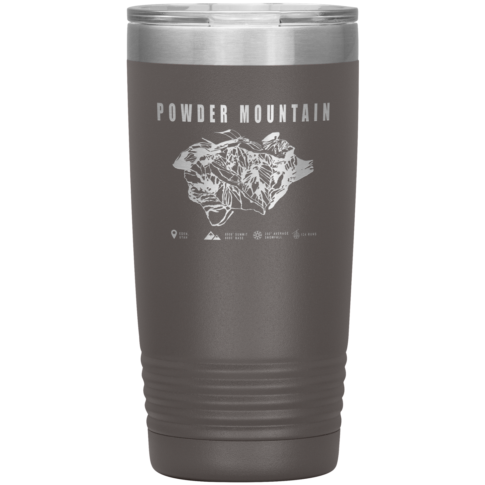 Powder Mountain,Utah Ski Trail Map 20oz Tumbler - Powderaddicts