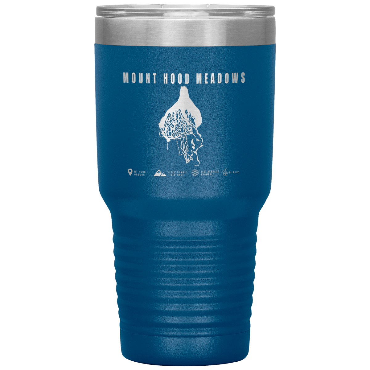 Mount Hood Meadows, Oregon Ski Trail Map 30oz Tumbler - Powderaddicts