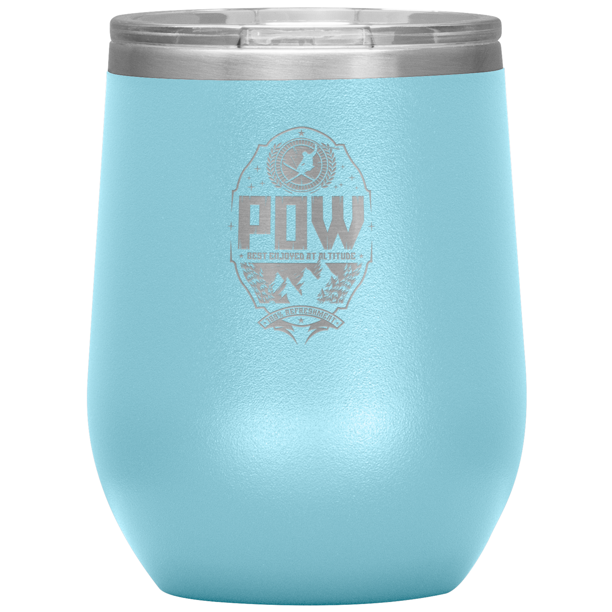 Pow Best Enjoyed At Altitude Wine 12oz Tumbler - Powderaddicts