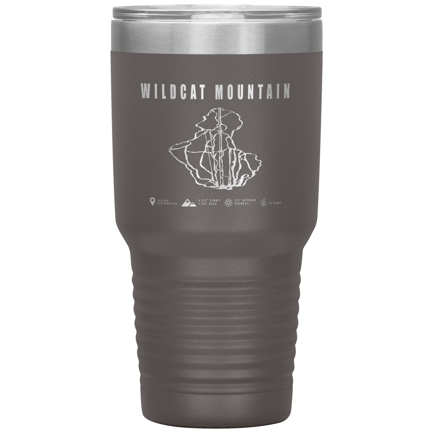 Wildcat Mountain, New Hampshire Ski Trail Map 30oz Tumbler - Powderaddicts