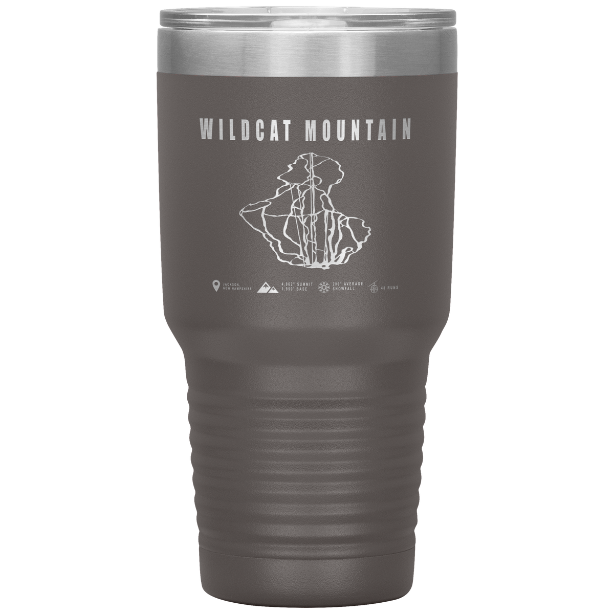 Wildcat Mountain, New Hampshire Ski Trail Map 30oz Tumbler - Powderaddicts
