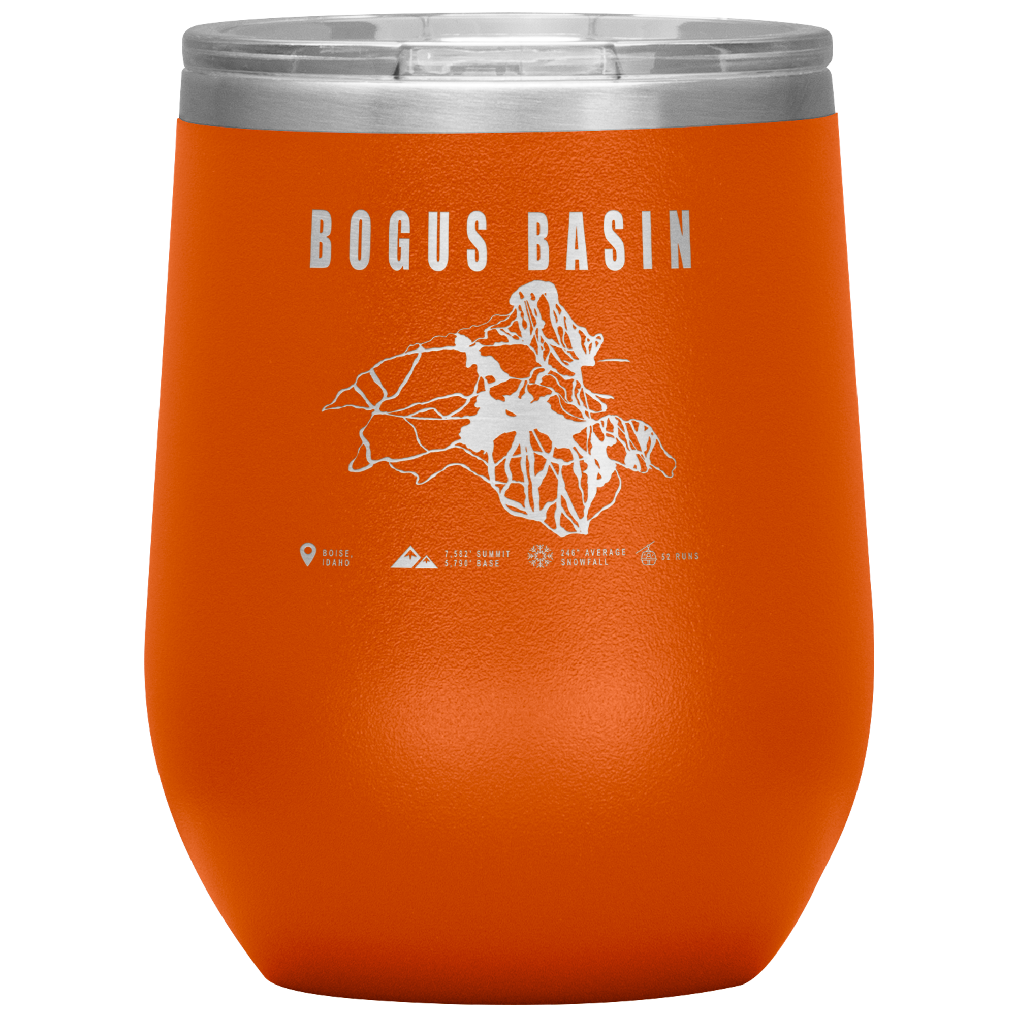 Bridger Bowl Montana Ski Trail Map Wine 12oz Tumbler - Powderaddicts