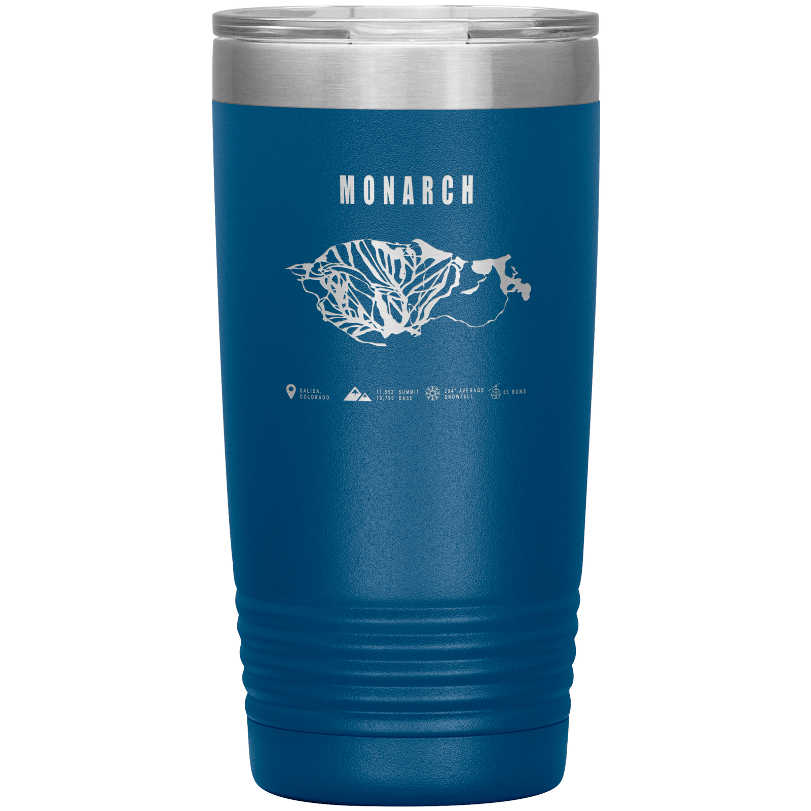 Monarch Colorado Ski Trail Map 20oz Tumbler - Powderaddicts