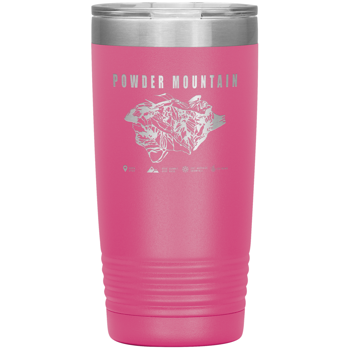 Powder Mountain,Utah Ski Trail Map 20oz Tumbler - Powderaddicts