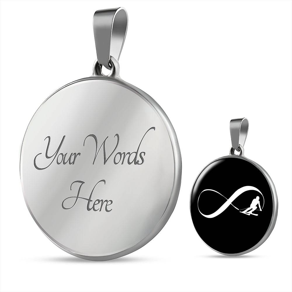 Infinity Ski Pendant Necklace - Powderaddicts