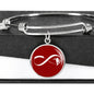 Infinity Snowboard Red Pendant Bangle - Powderaddicts