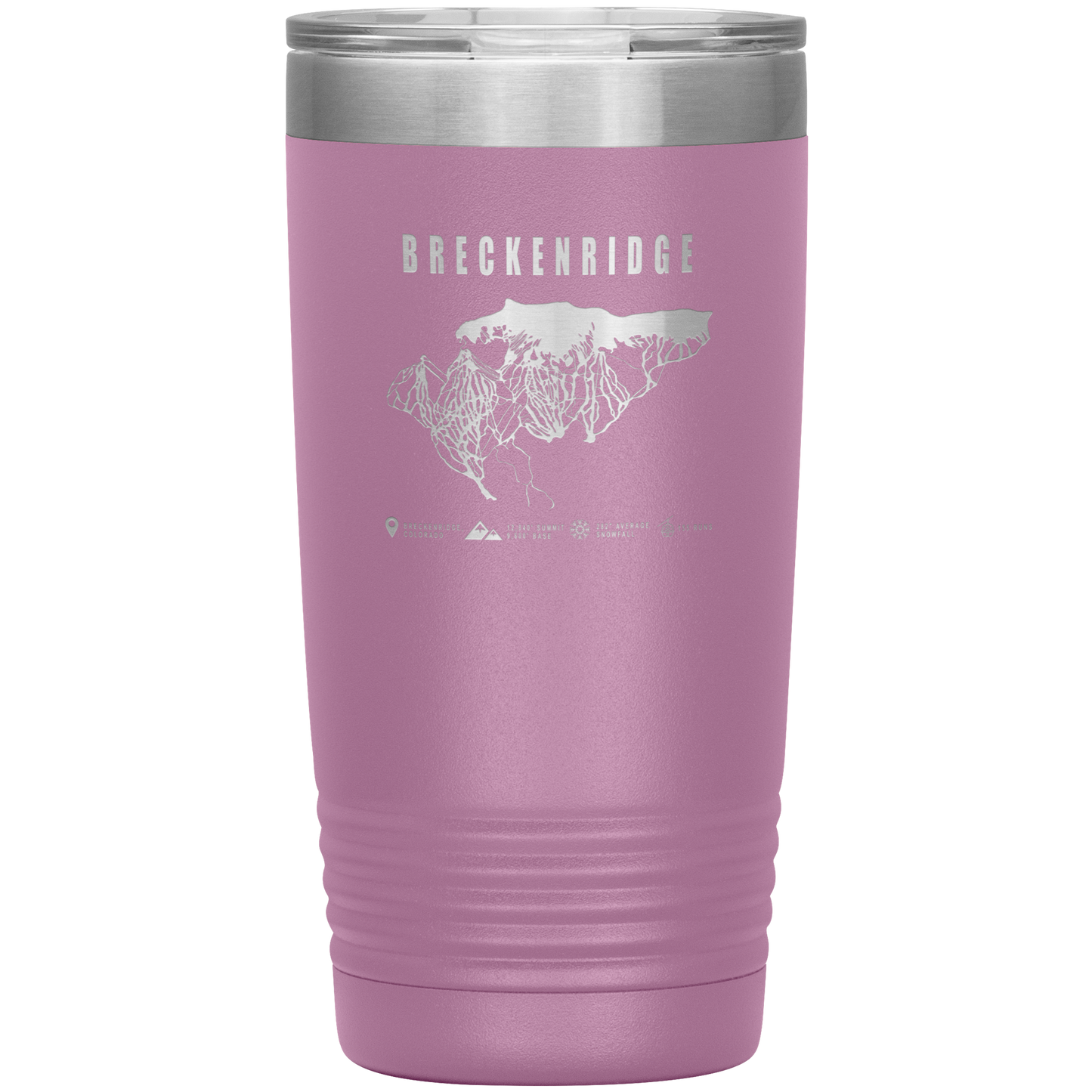 Breckenridge Colorado Ski Trail Map 20oz Tumbler - Powderaddicts
