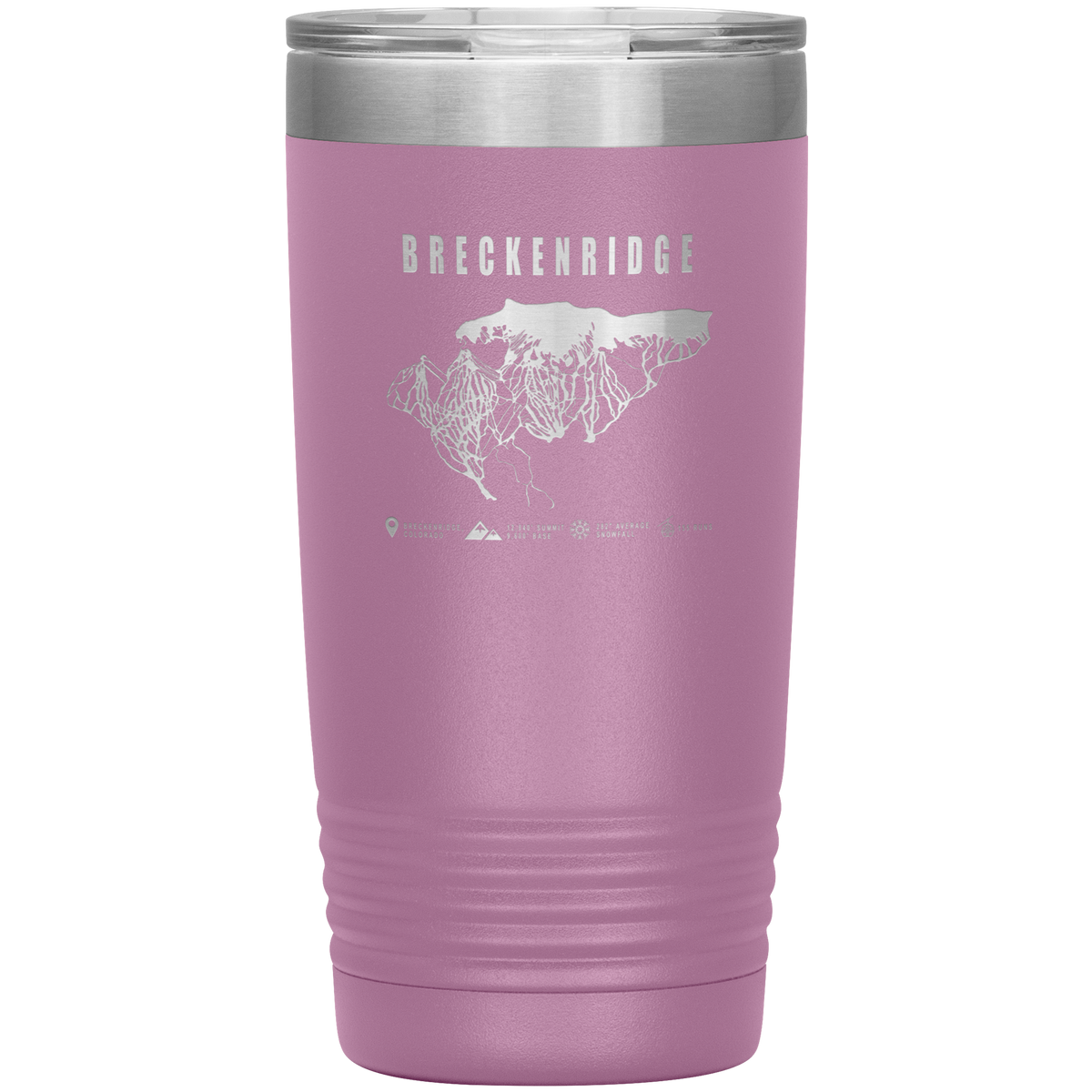 Breckenridge Colorado Ski Trail Map 20oz Tumbler - Powderaddicts
