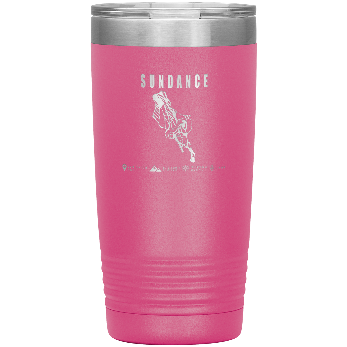 Sundance,Utah Ski Trail Map 20oz Tumbler - Powderaddicts