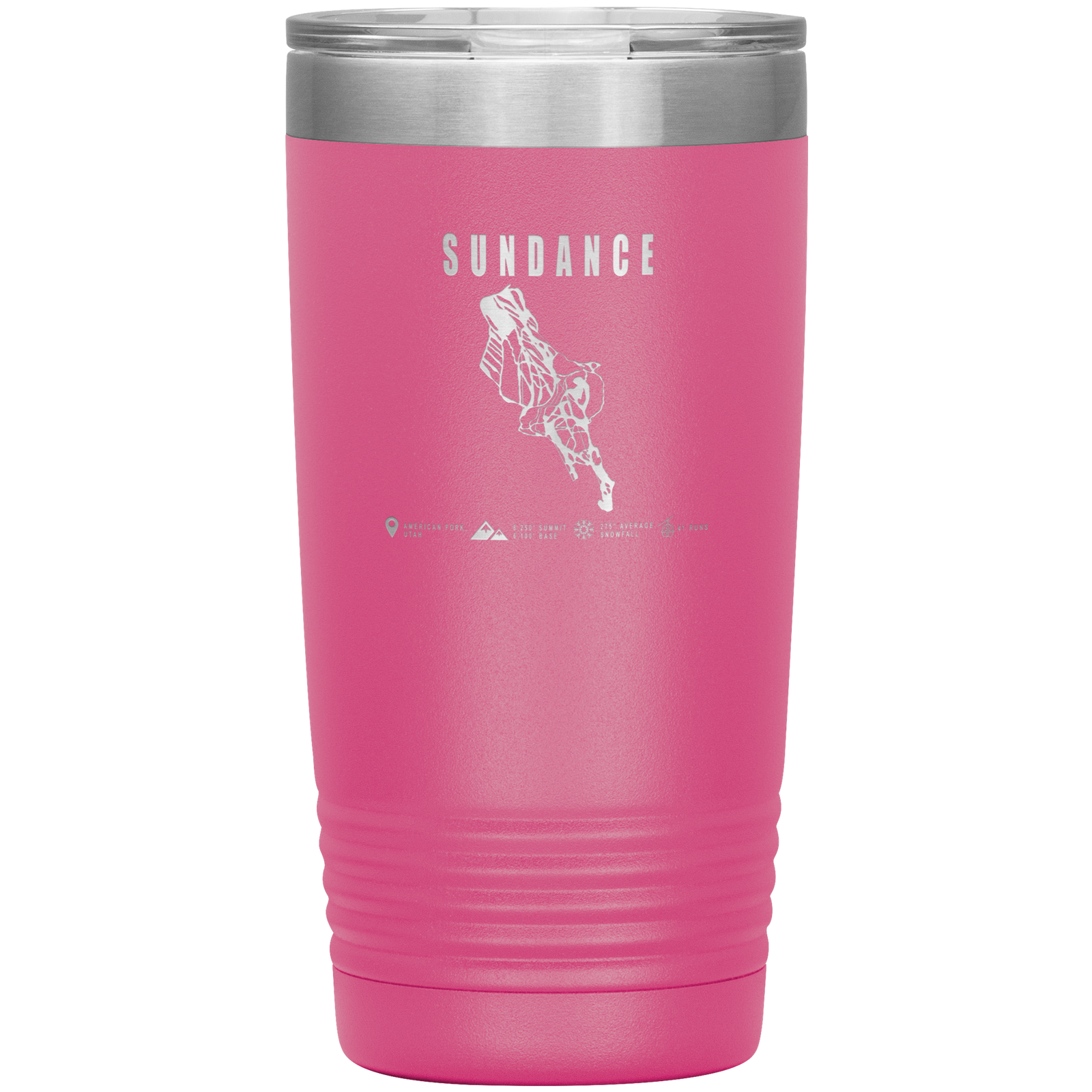 Sundance,Utah Ski Trail Map 20oz Tumbler - Powderaddicts