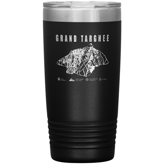 Grand Targhee Wyoming Ski Trail Map 20oz Tumbler - Powderaddicts