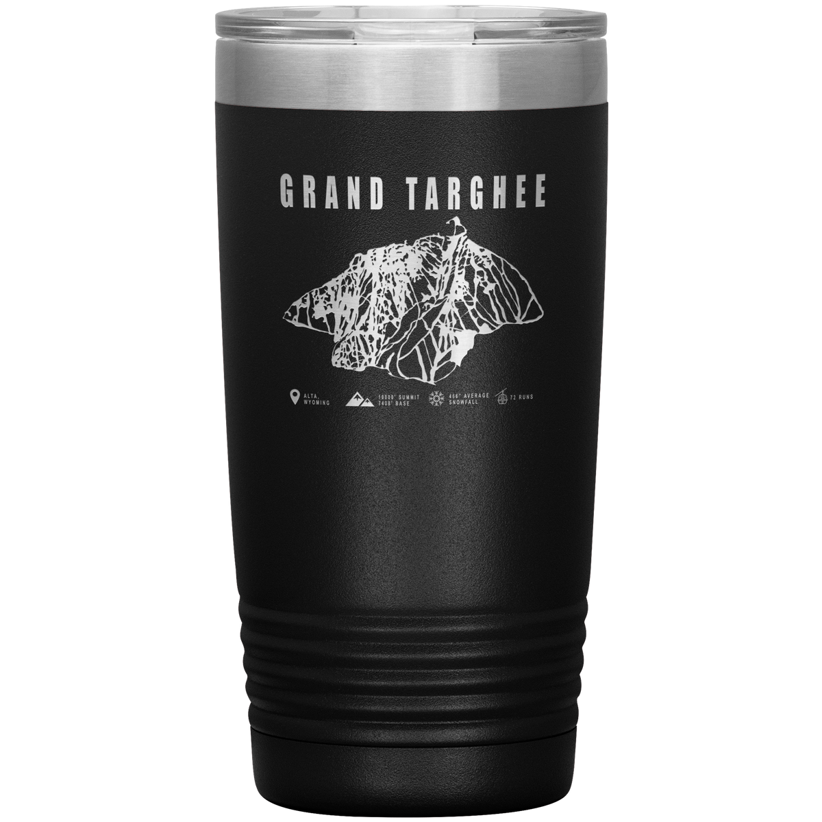 Grand Targhee Wyoming Ski Trail Map 20oz Tumbler - Powderaddicts