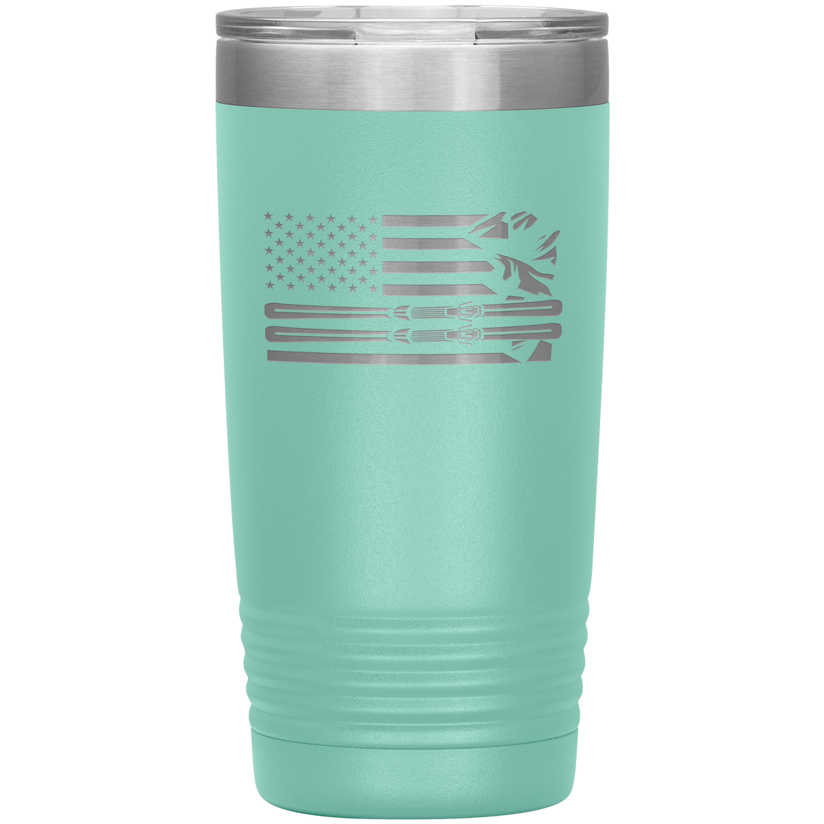 USA Ski Flag 20oz Tumbler - Powderaddicts
