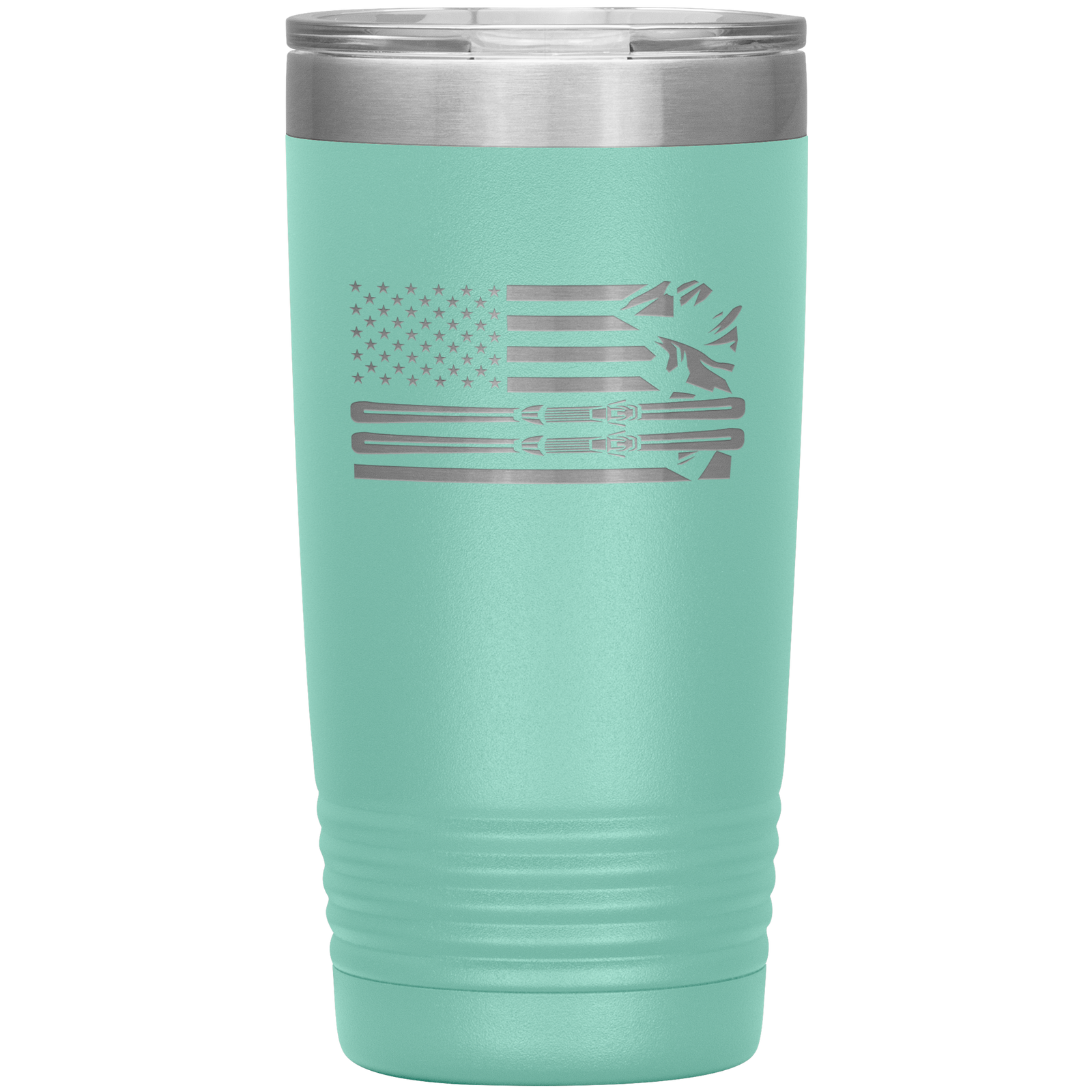 USA Ski Flag 20oz Tumbler - Powderaddicts
