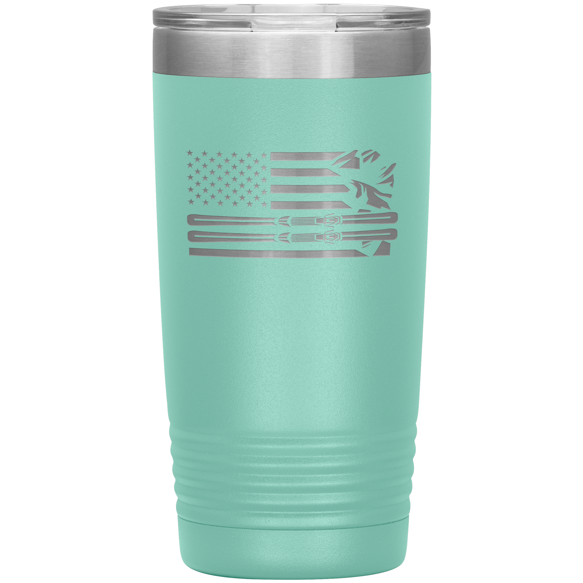USA Ski Flag 20oz Tumbler - Powderaddicts