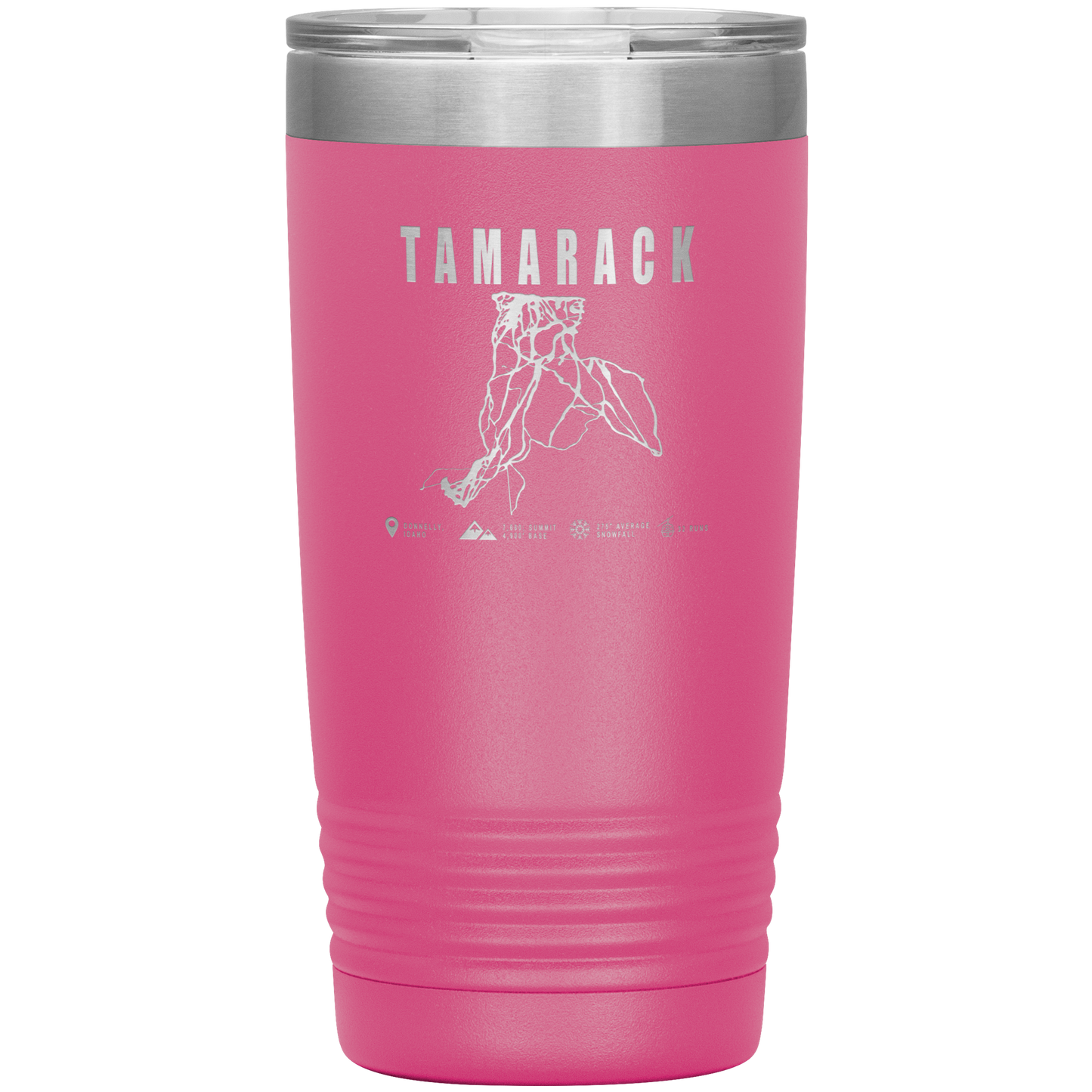 Tamarack Idaho Ski Trail Map 20oz Tumbler - Powderaddicts