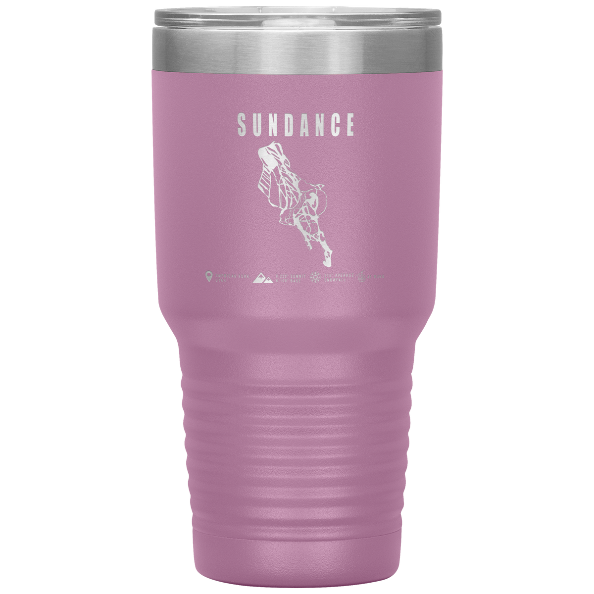 Sundance,Utah Ski Trail Map 30oz Tumbler - Powderaddicts