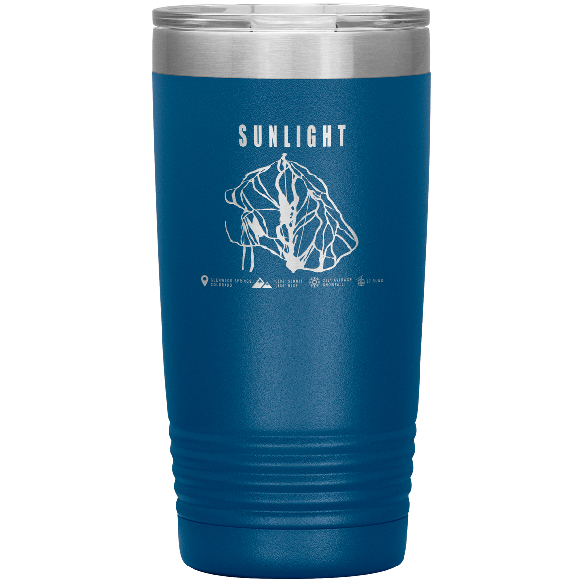Sunlight Colorado Ski Trail Map 20oz Tumbler - Powderaddicts
