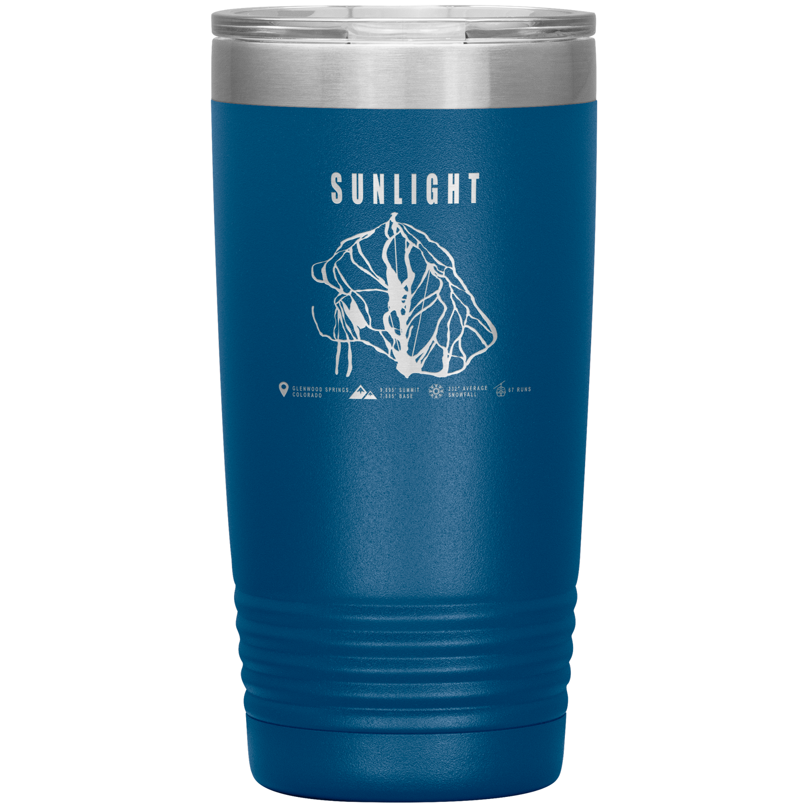 Sunlight Colorado Ski Trail Map 20oz Tumbler - Powderaddicts