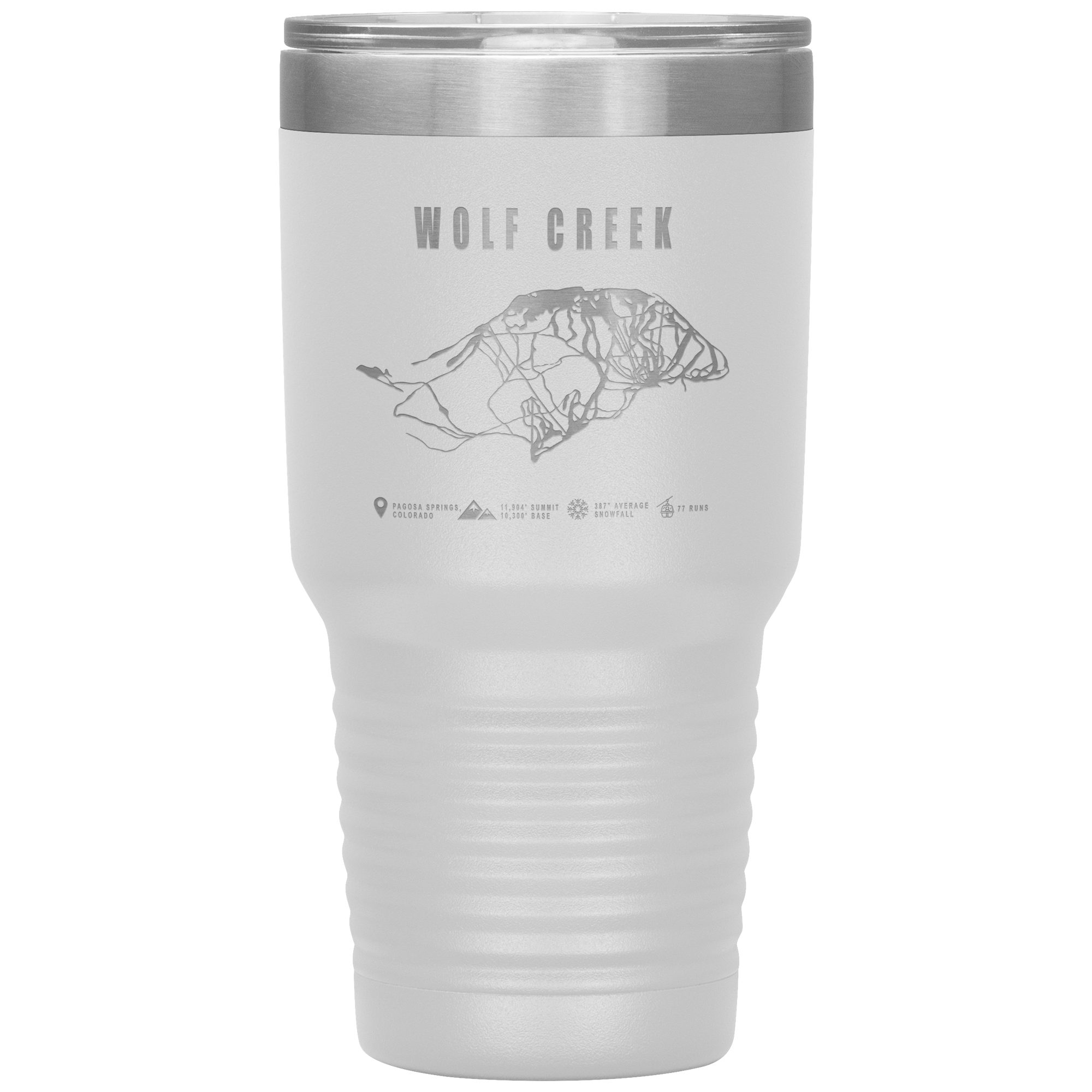 Wolf Creek Colorado Ski Trail Map 30oz Tumbler - Powderaddicts