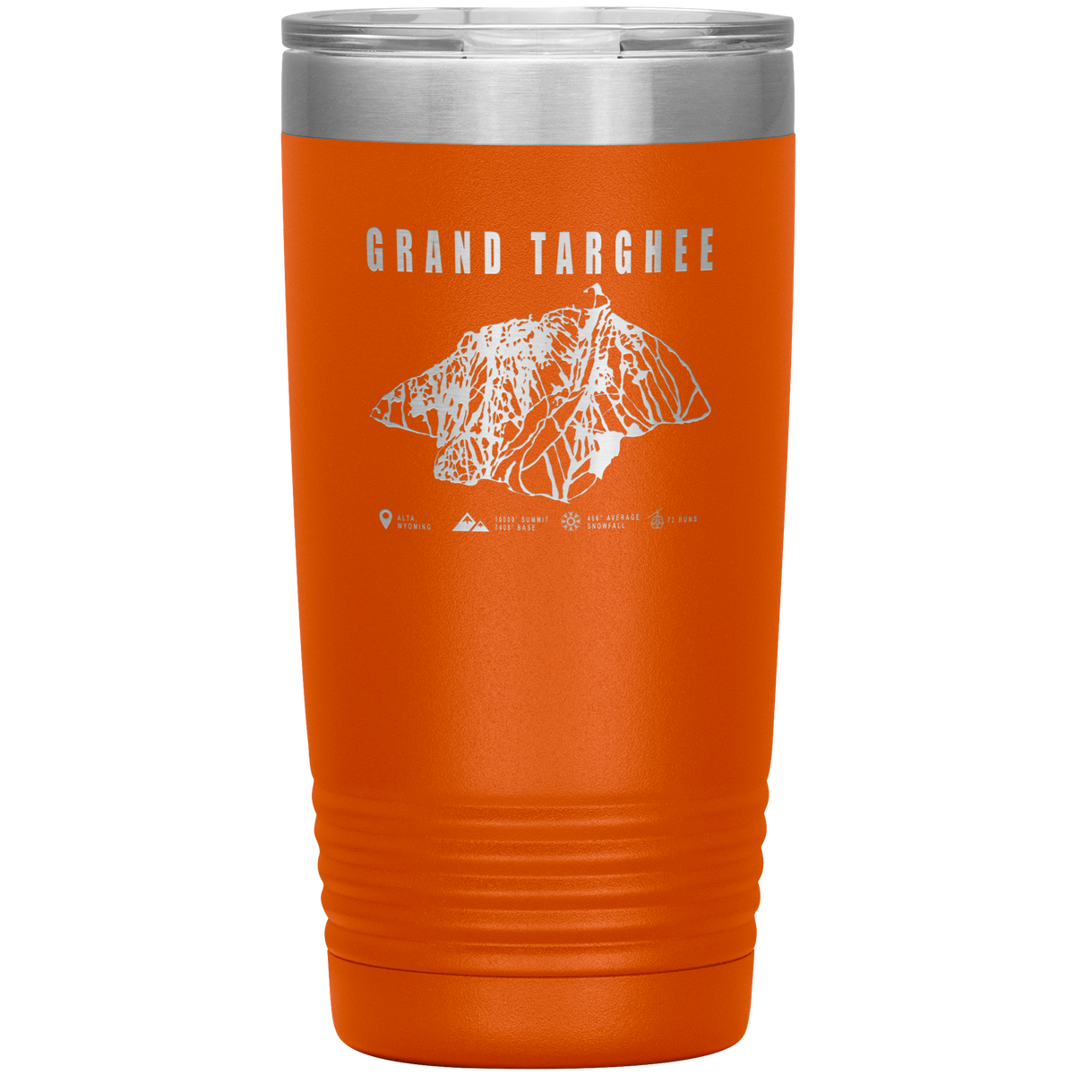Grand Targhee Wyoming Ski Trail Map 20oz Tumbler - Powderaddicts