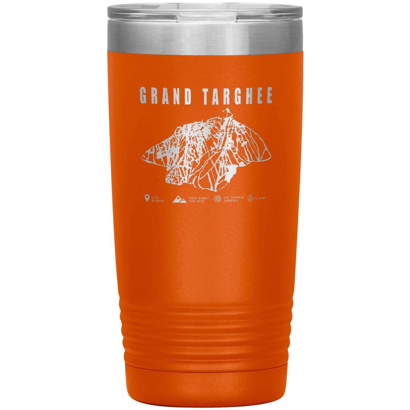 Grand Targhee Wyoming Ski Trail Map 20oz Tumbler - Powderaddicts