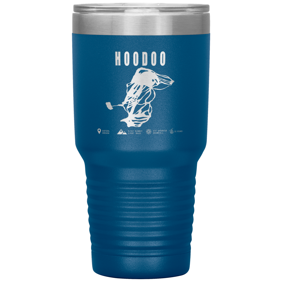 Hoodoo, Oregon Ski Trail Map 30oz Tumbler - Powderaddicts